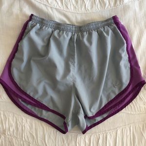 Nike Dri-Fit Gray and Purple Shorts